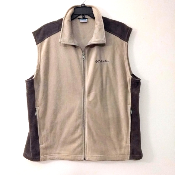 Columbia Other - Columbia Sportswear Men's Brown & Tan Zipper Vest